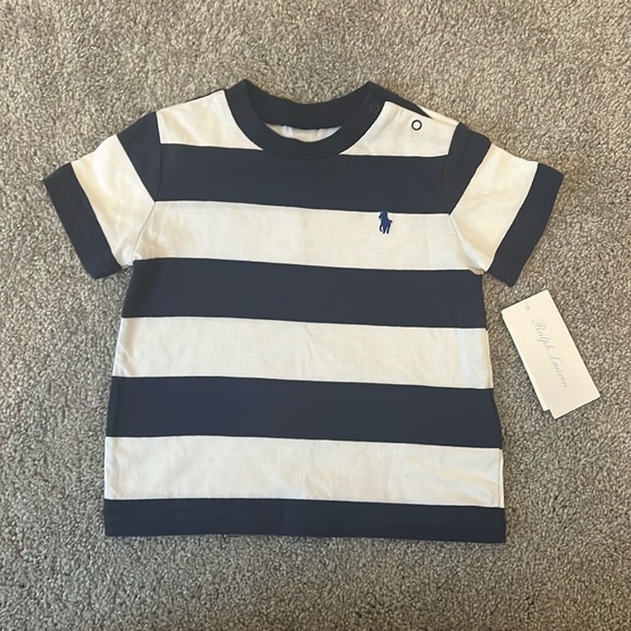 Ralph Lauren classic preppy baby striped cotton jersey tee NWT new with tags - Picture 1 of 7